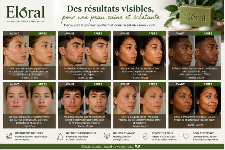 Eloral – Savon Purifiant & Apaisant aux Ingrédients Naturels